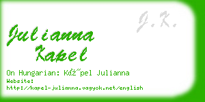 julianna kapel business card